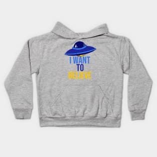 I Want To Believe UFO Kids Hoodie